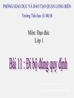 Đạo đức 1 - Tuần 23 - Đi bộ đúng quy định