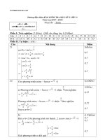 Download Kiểm tra bán kỳ I lớp 11 môn Toán