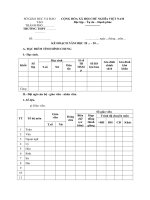 Mẫu kế hoạch năm học