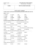 Download Đề kiểm tra 45 phút tiếng anh 8 chuẩn