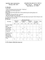 Đề thi HKII môn Vật lý 8 năm học 2016 - 2017