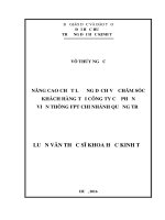 Nâng cao chất lượng dịch vụ chăm sóc khách hàng tại công ty cổ phần viễn thông FPT chi nhánh quảng trị 