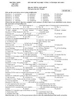 Download 6 đề thi đại học và đáp án môn tiếng anh khối D- chuyên Hạ Long