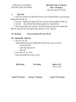 Đề kiểm tra mĩ thuật lớp 9 cuối kì I năm học 2020-2021