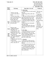 giáo an chu nhiệm tuần 21 chủ đề 