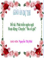 Phát triển ngôn ngữ: Truyện Ba cô gái