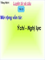 TV 4 - tuần 12 LT&C Y chi - Nghi luc