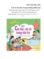 Giáo án tuần 10. tháng 11 năm 2017. chủ đề các cô các bác trong trường mầm non
