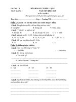 Tải Đề thi khảo sát chất lượng Lớp 2 - Trường TH Xuân Hương tỉnh Bắc Giang -  Năm học 2012 - 2013