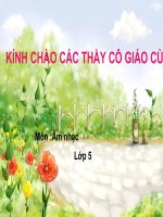 Lớp 5 - Âm nhạc - Tiết 30: Ôn tập 
