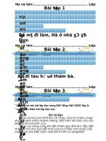 Phiếu bài tập (lớp 1)