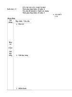 Giáo án tuần 13. Chủ đề nhánh 2: Nghề xây dựng