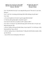 Đề thi học kỳ I - Khối 9 - Bộ môn: Sinh học