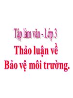 TLV3- Thảo luận về bảo vệ môi trường
