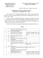 KẾ HOẠCH GIẢNG DẠY MÔN NGỮ VĂN KHỐI 7, 8 - HỌC KÌ II - NĂM HỌC 2019 - 2020