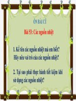 Khoa học 4 - Bài 54:  Nhiệt cần cho sự sống