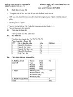 Đề cương ôn tập thi học kì I môn tiếng Anh 7