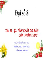 TIẾT 23-TÍNH CHẤT CƠ BẢN CỦA PHÂN THỨC