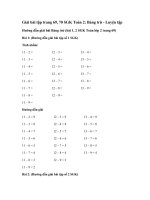 Bảng trừ – Luyện tập (trang 69 – 70)