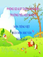 Tiếng Việt 1 - Tuần 8 - Học vần - oi, ai