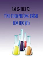 Bài giảng điện tử hóa 8 tính theo phương trình hóa học