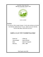 Ứng dụng công nghệ tin học và máy RTK thành lập mảnh bản đồ địa chính tờ số 77 tỉ lệ 1 1000 tại xã tân thành, huyện phú bình, tỉnh thái nguyên 