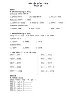 Phiếu học tập lớp 3 tuần 28