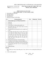 Phiếu đánh giá cấp cơ sở đề tài khoa học và công nghệ cấp bộ