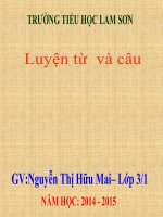 Tiếng Việt 3- Quê hương. Ôn tập câu ai làm gì?