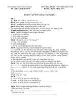 Đề cương ôn tập cho học sinh khối lớp 4 trong thời gian nghỉ phòng chống dịch Covid-19