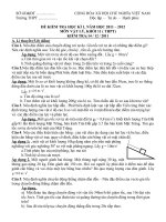 Download Đề kiểm tra HKI vật lý khối 11 chuẩn