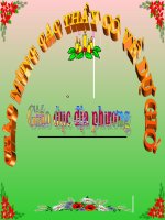 Lớp 3 - Tuần 33 - Giáo dục địa phương