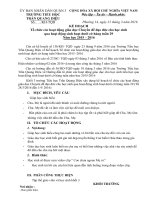 KẾ HOẠCH Tổ chức các hoạt động giáo dục Chuyên đề đức dục cho học sinhqua hoạt động sinh hoạt dưới cờ tuần 29 - khối 3, năm học 2015 - 2016