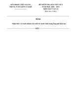 Download Đề kiểm tra bài viết số 2 ngữ văn 12