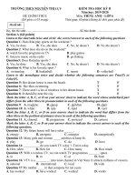 đề kiểm tra hkii khối 6 năm học 20192020