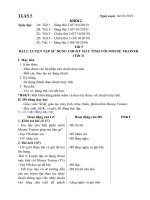 Giáo án Tin học tuần 5