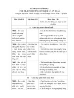 KẾ HOẠCH HOẠT ĐỘNG CHO TRẺ  4-5 TUỔI CHỦ ĐỀ : 