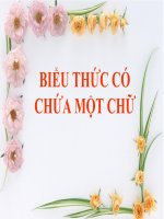 Toán tuần 1: Biểu thức có chứa một chữ