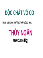 CHẤT độc vô cơ THỦY NGÂN (hg) (độc CHẤT học) (chữ biến dạng do dùng font VNI times, tải về xem bình thường)