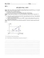 Download Đề kiểm tra 1 tiết vật lý 10 cực hay
