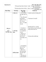 Giáo án tuần 1: Chủ đề: Bé và các bạn. Nhánh 1. Bé đến lớp