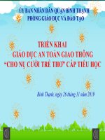 Chuyên đề ATGT - Triển khai giáo dục an toàn giao thông 