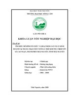 Tìm hiểu mô hình tổ chức và hoạt động sản xuất kinh doanh tại trang trại chăn nuôi gà thịt khương thị duyên, xã cao ngạn, thành phố thái nguyên, tỉnh thái nguyên 