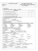 de kiem tra 1 tiet lan 3 anh 6( 2017-2018) - Website Trường THCS Phan Bội Châu - Đại Lộc - Quảng Nam