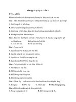 nội dung ôn tập các môn học khối 6 học kì 2 năm học