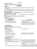 GIÁO ÁN LỚP 4 TUẦN 26