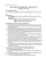 Đề cương và đề kiểm tra học kì I môn Vật Lí 7 năm học 2019 - 2020