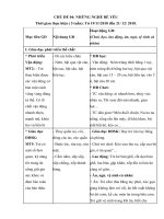 KẾ HOẠCH HOẠT ĐỘNG CHO TRẺ  5-6 TUỔI CHỦ ĐỀ : 