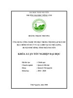 Ứng dụng công nghệ tin học trong thành lập bản đồ địa chính tờ số 17 tỷ lệ 1 1000 tại xã nhã lộng, huyện phú bình, tỉnh thái nguyên 