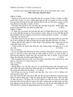 Hướng dẫn chấm kiểm tra học kỳ II môn GDCD lớp 8 năm học 2015 - 2016